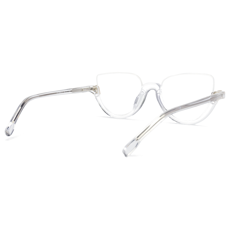 Stylish Semi rimless Cat Eye Glasses Frame for Women