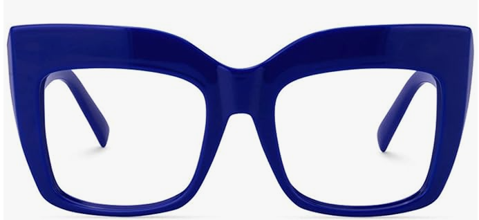 Designer Unisex Large Vogue Oversized Acetate Oversized Square Eyeglasses Grace - Zuna Brand Eyewear