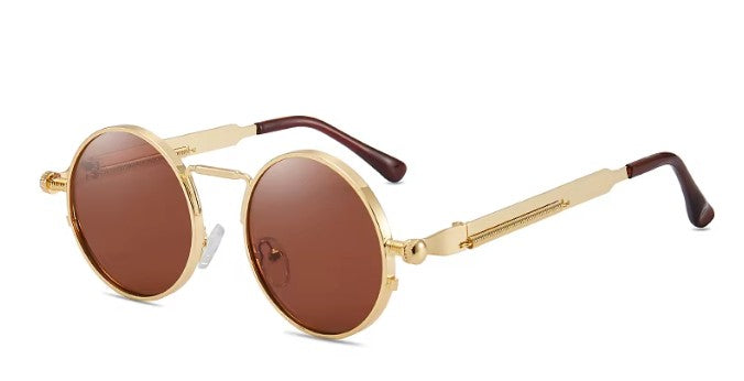 Vintage Round Steampunk Luxury Freddy Glasses
