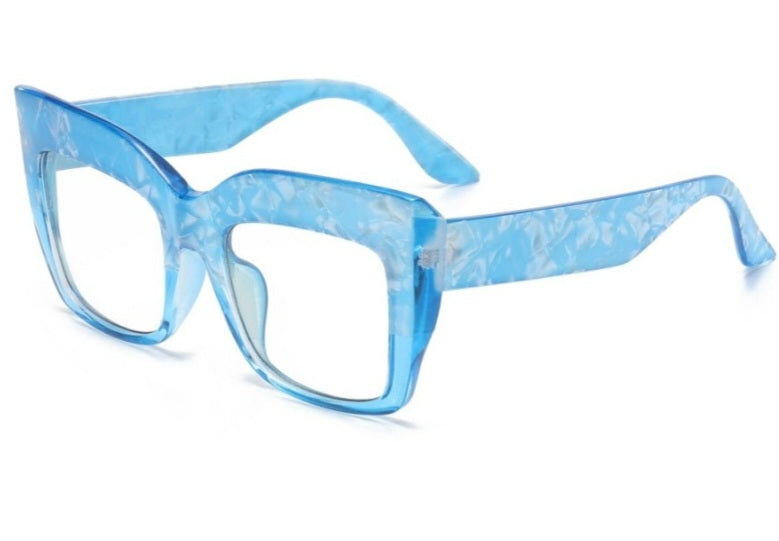 Designer Unisex Large Vogue Oversized Acetate Oversized Square Eyeglasses Grace - Zuna Brand Eyewear