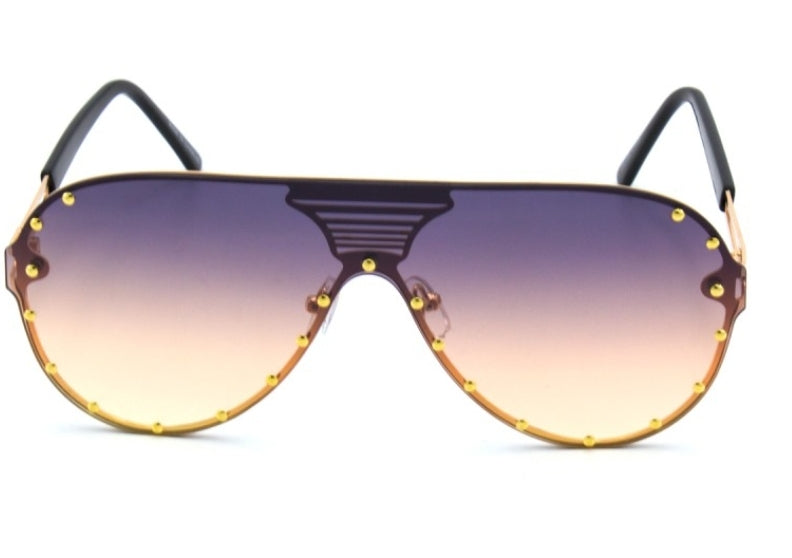 Studded Aviators Classic Vintage Sunglasses Sunni - Zuna Brand Eyewear