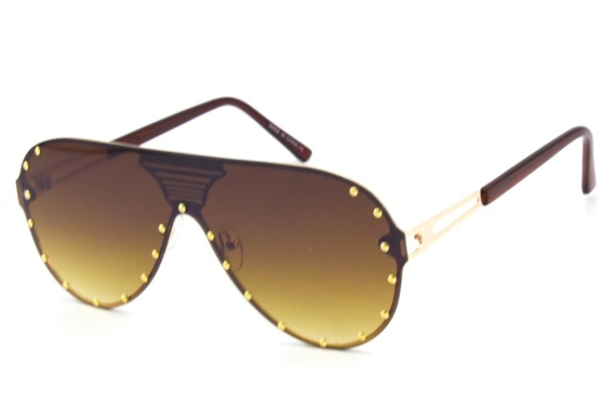 Studded Aviators Classic Vintage Sunglasses Sunni - Zuna Brand Eyewear