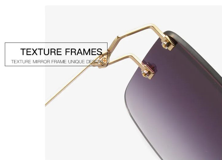 Rimless Designer Oversized Sunglasses Women Trendy One Piece  display picture 1