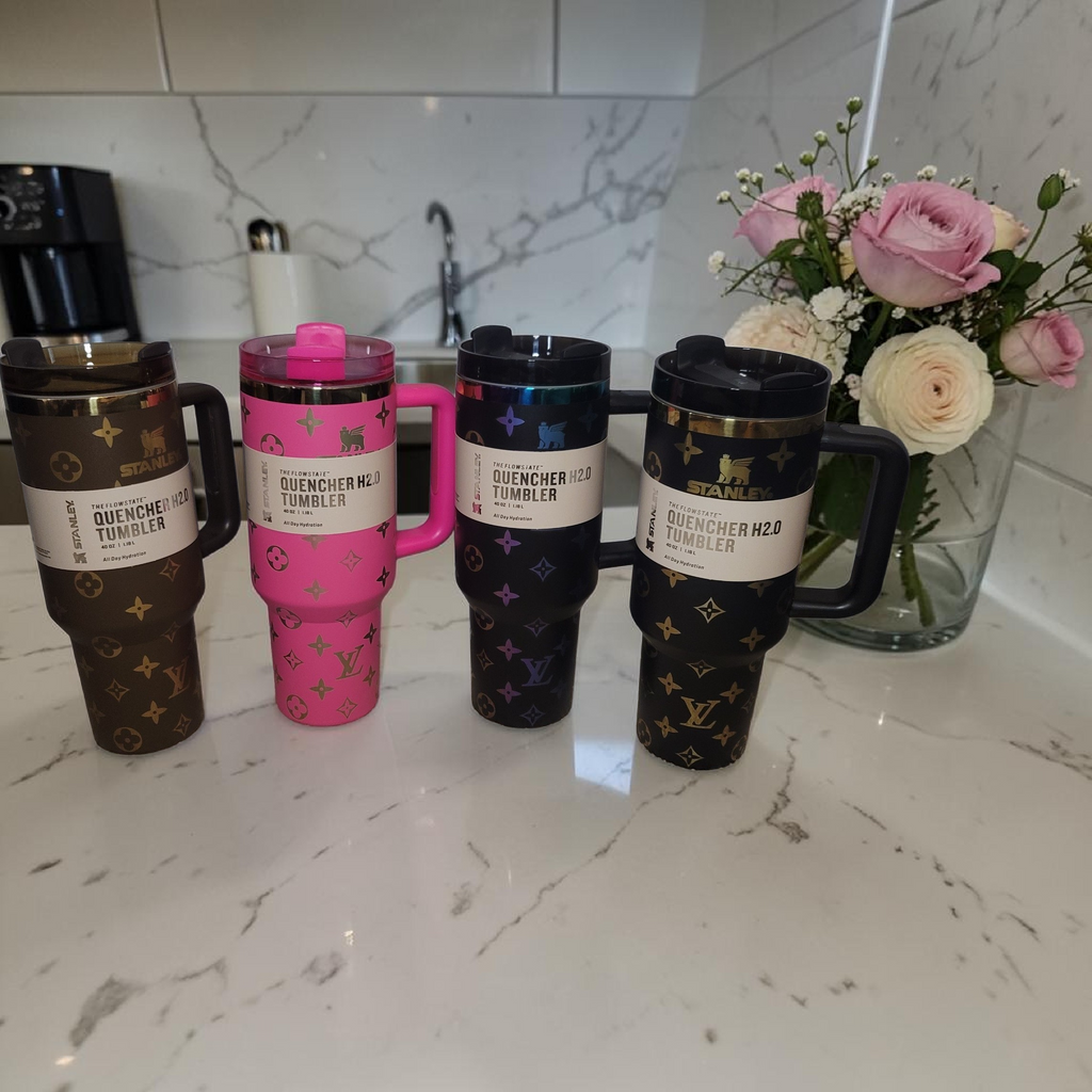 Luxury LV Monogram 40oz Stanley Cup Tumbler - Zuna Eyewear Boutique