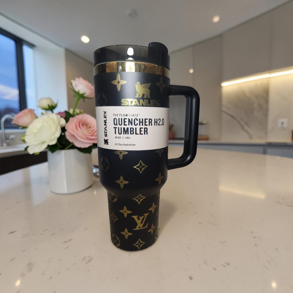 Luxury LV Monogram 40oz Stanley Cup Tumbler - Zuna Eyewear Boutique