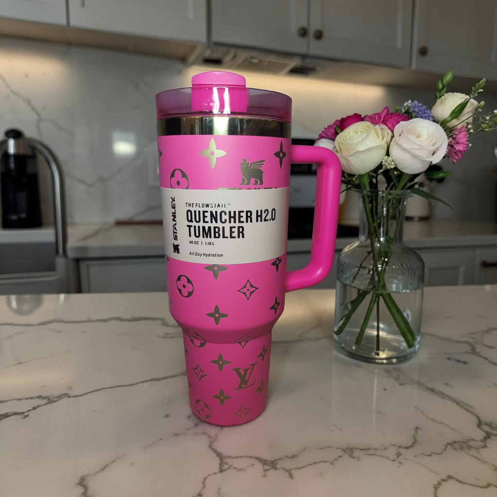 Luxury LV Monogram 40oz Stanley Cup Tumbler - Zuna Eyewear Boutique
