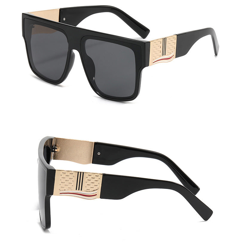 Oversized Square Sunglasses – Gradient Brown UV400 Lenses  display picture 1