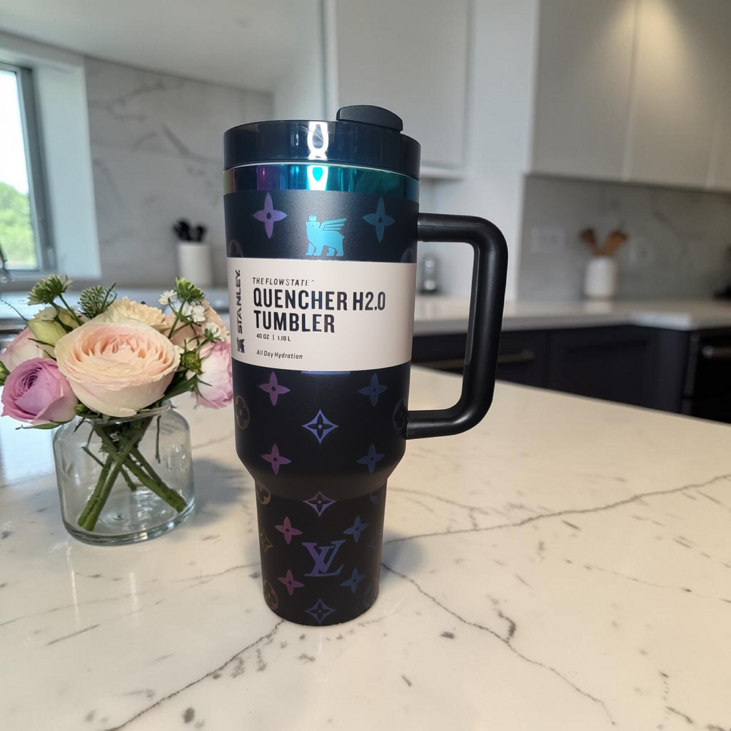 Luxury LV Monogram 40oz Stanley Cup Tumbler - Zuna Eyewear Boutique