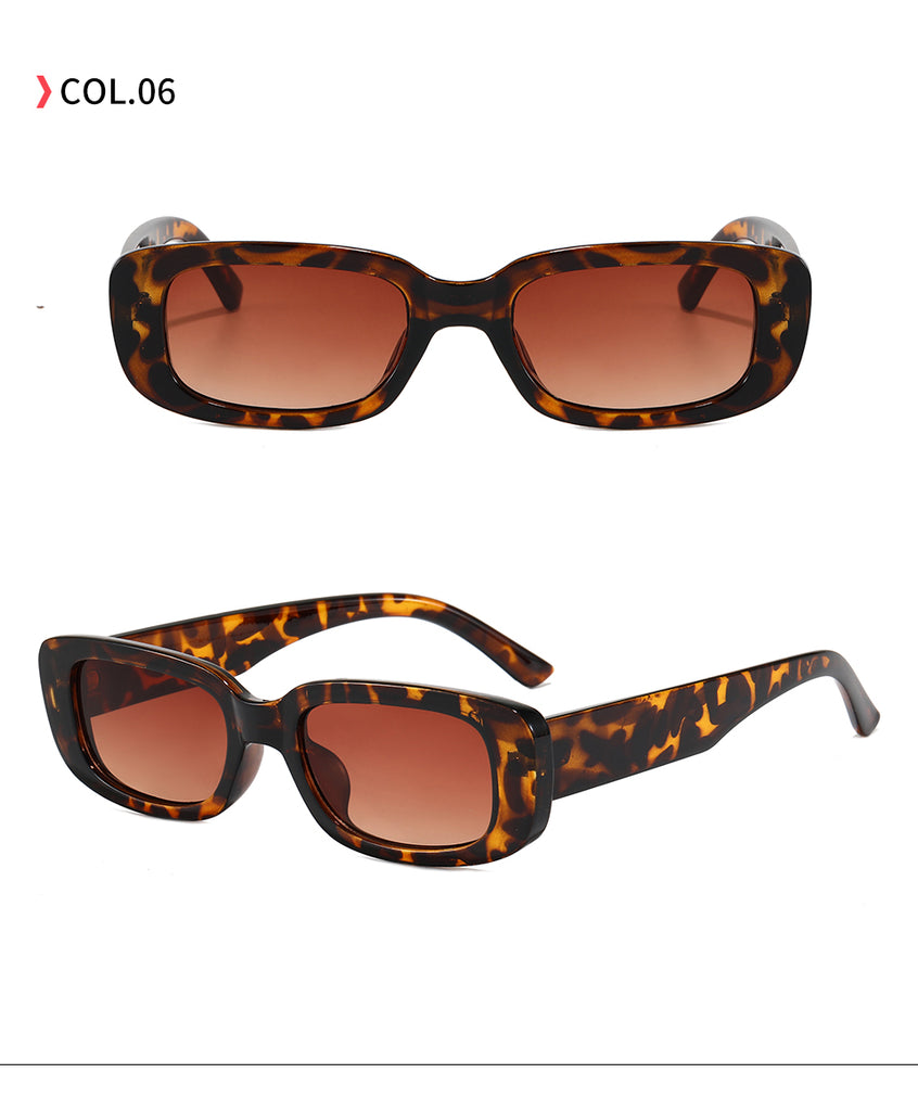 90\'s Tortoise Brown Trendy Rectangular Sunglasses Women / Men Retro Shades Amazon.com: ADE WU Rectangle Sunglasses for Women Men Retro  main image 4
