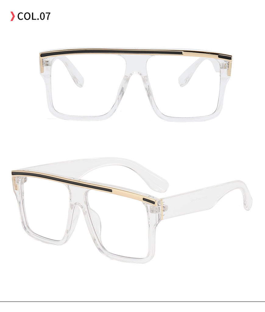 Square Big Thick Frame Flat Top Mirrored Sunnies Quan Shades - Zuna Brand Eyewear
