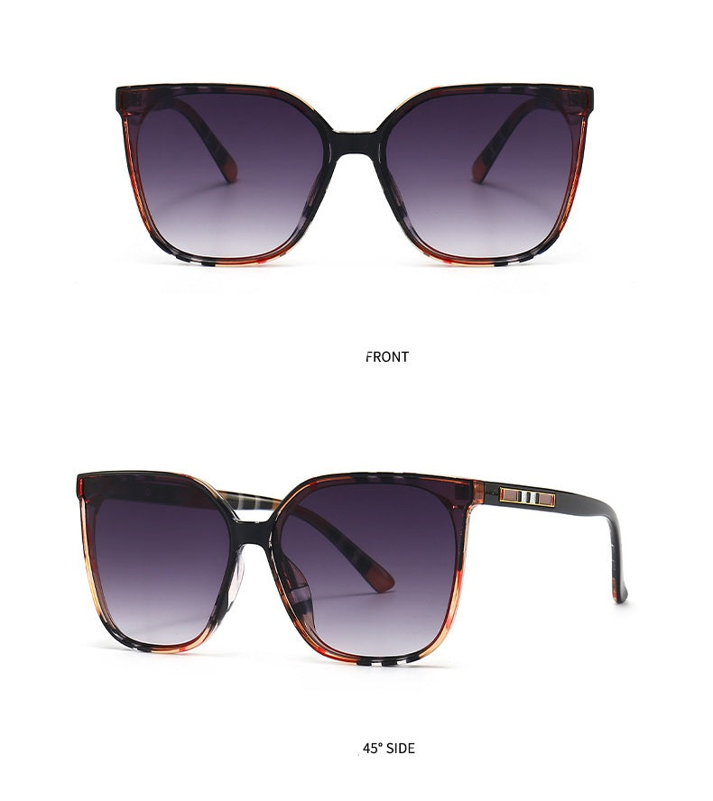 Classic Plaid Square Oversized Luxury Vintage Burberry Benet Sunglasses - Zuna Brand Eyewear