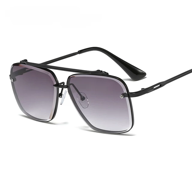 Fashion Men Sun glasses Gradient Shades Square Brand Designer Dro Sunglasses - Zuna Brand Eyewear