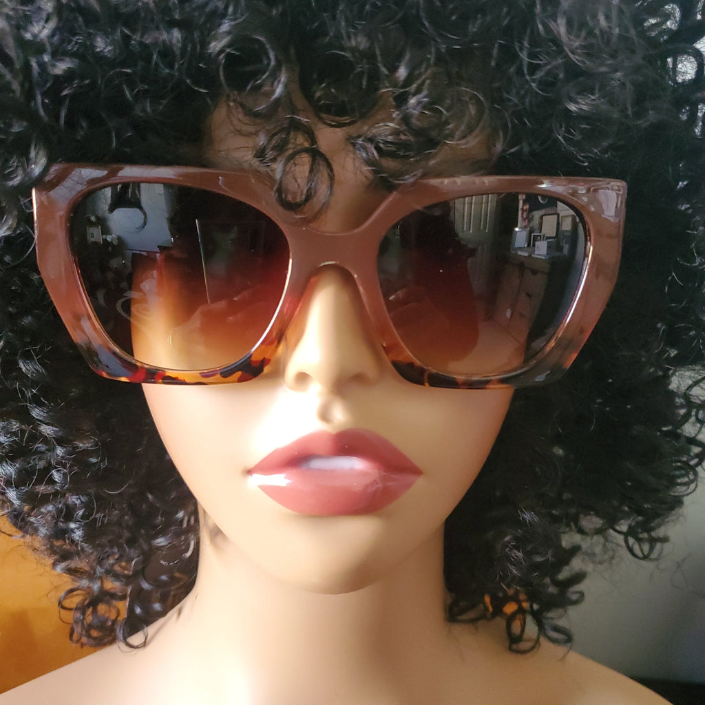 Oversized Flat Top UV400 Protection Farrah Sunglasses - Zuna Brand Eyewear