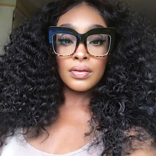 Fancy women smart glasses unique design square fame with white lens