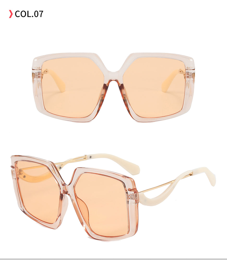 Fashion Square UV400 Oversized Wanda Shades Sunglasses - Zuna Brand Eyewear