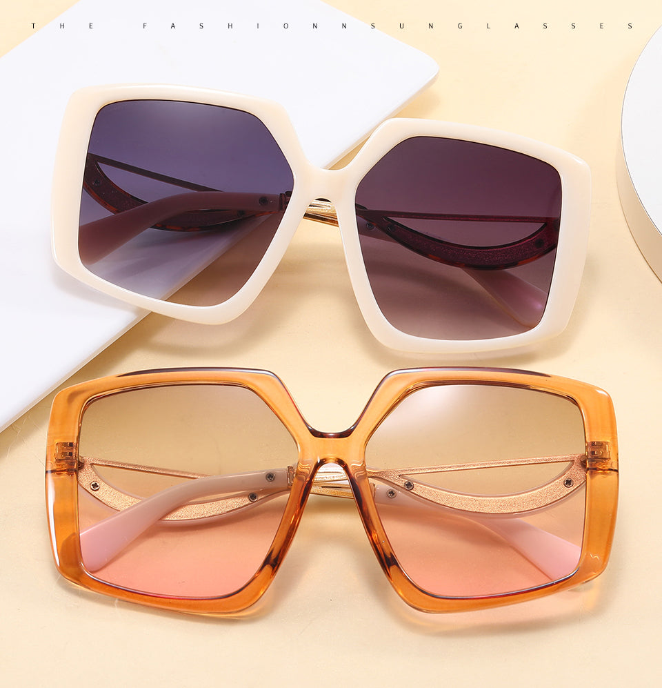 Fashion Square UV400 Oversized Wanda Shades Sunglasses - Zuna Brand Eyewear