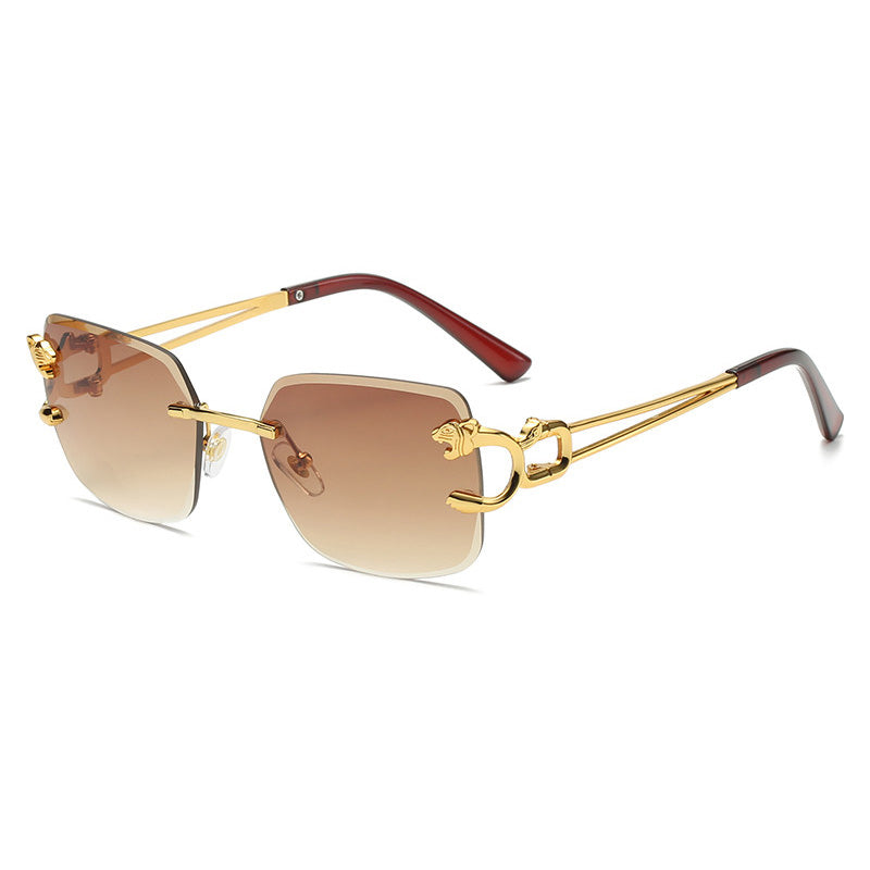 Small Square Rimless Luxury Vintage Jermaine Sunglasses - Zuna Brand Eyewear
