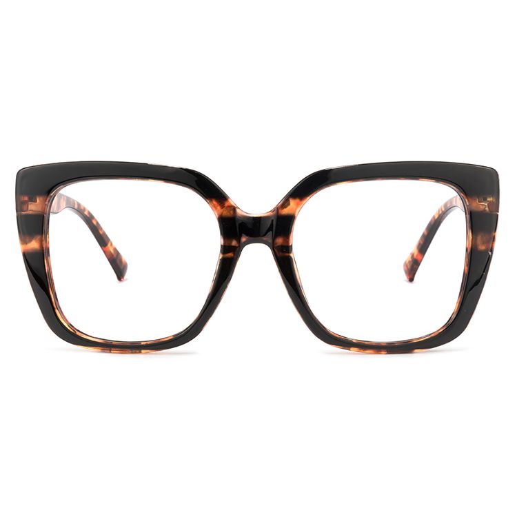 Stylish Oversized Square Glasses with Non-prescription Clear Lens Bria Eyewear for Women - Zuna Brand Eyewear