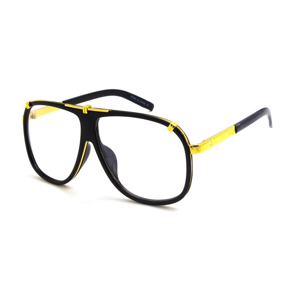 Oversized Square Aviator Sunglasses for Men Women Pilot Shades Gold Frame Retro Eric Sunglasses - Zuna Brand Eyewear