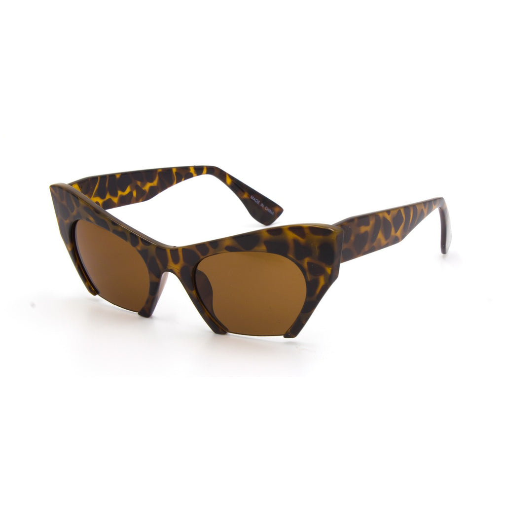 Stylish Semi-rimless Cat Eye Vickie Sunglasses - Zuna Brand Eyewear