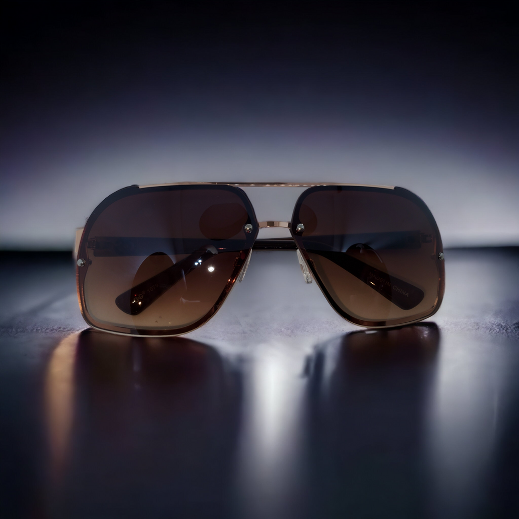 Aviator Sunglasses for Men and Women Fashion Metal Vintage Gradient Rod Shades - Zuna Brand Eyewear
