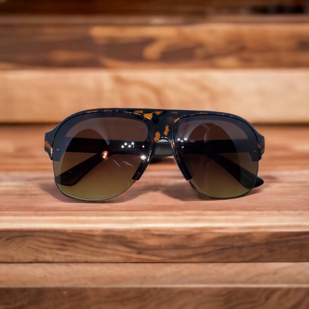 Square Flat Top Shield Sunglasses One Piece Frameless Stylish Women Men Nick - Zuna Brand Eyewear