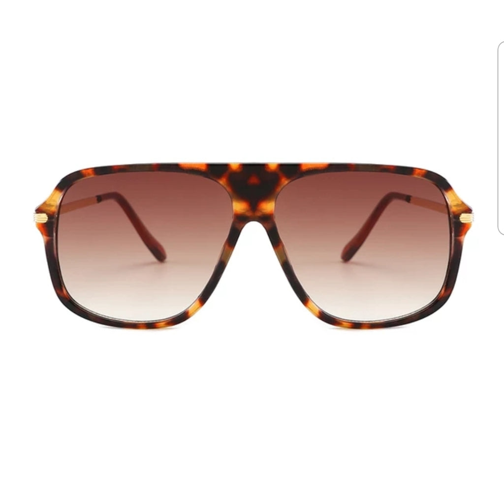 Retro Aviator Sunglasses for Women Men, Trendy Rectangle Womens Men's Hustla Shades Sunglasses - Zuna Brand Eyewear
