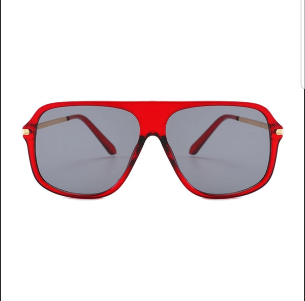 Retro Aviator Sunglasses for Women Men, Trendy Rectangle Womens Men's Hustla Shades Sunglasses - Zuna Brand Eyewear