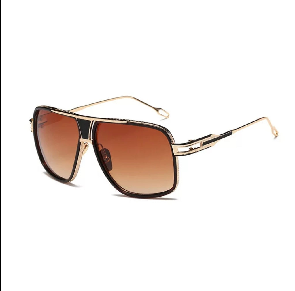 Dollger Square 90s Sunglasses Aviator Style