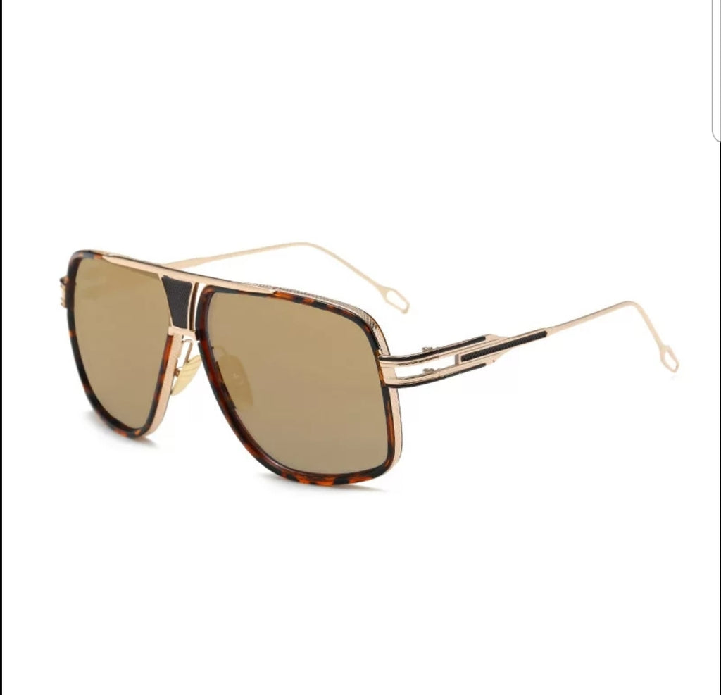 Square Aviator Sunglasses for Men and Women Fashion Metal Vintage Gradient OG Shades Sunglasses UV400 Protection - Zuna Brand Eyewear