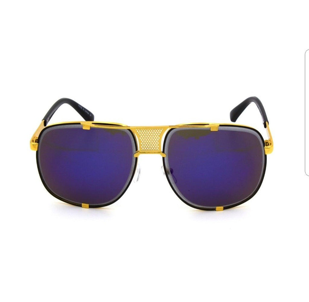 Men Oversize Classic Black Shades Goggle Retro Gold Alloy Frame Jay Sunglasses - Zuna Brand Eyewear