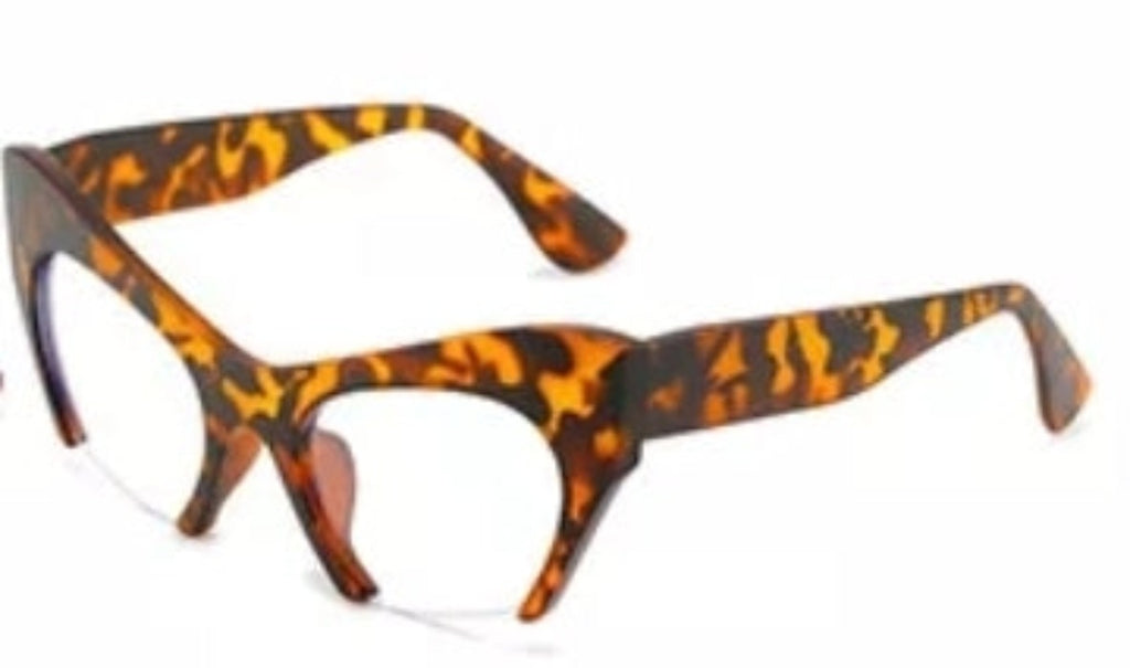 Stylish Semi-rimless Cat Eye Blue Light Blocking Naomi Glasses for Women - Zuna Brand Eyewear