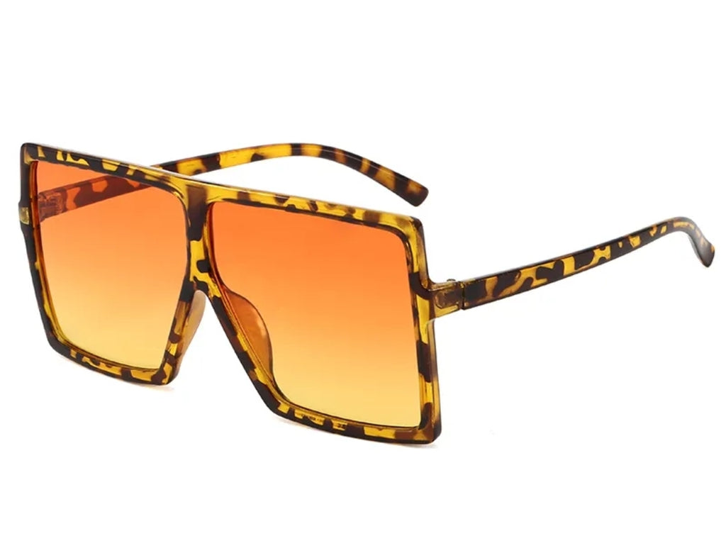 Square Oversized Sunglasses for Women Men Flat Top Fashion Xandi Shades - Zuna Brand Eyewear