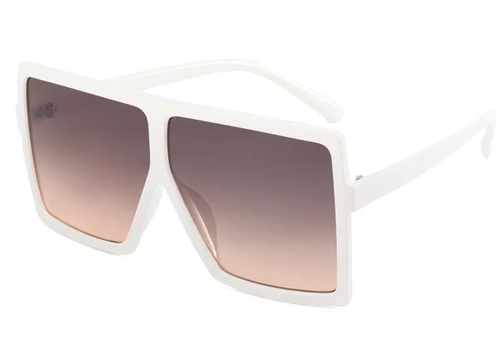 Square Oversized Sunglasses for Women Men Flat Top Fashion Xandi Shades - Zuna Brand Eyewear