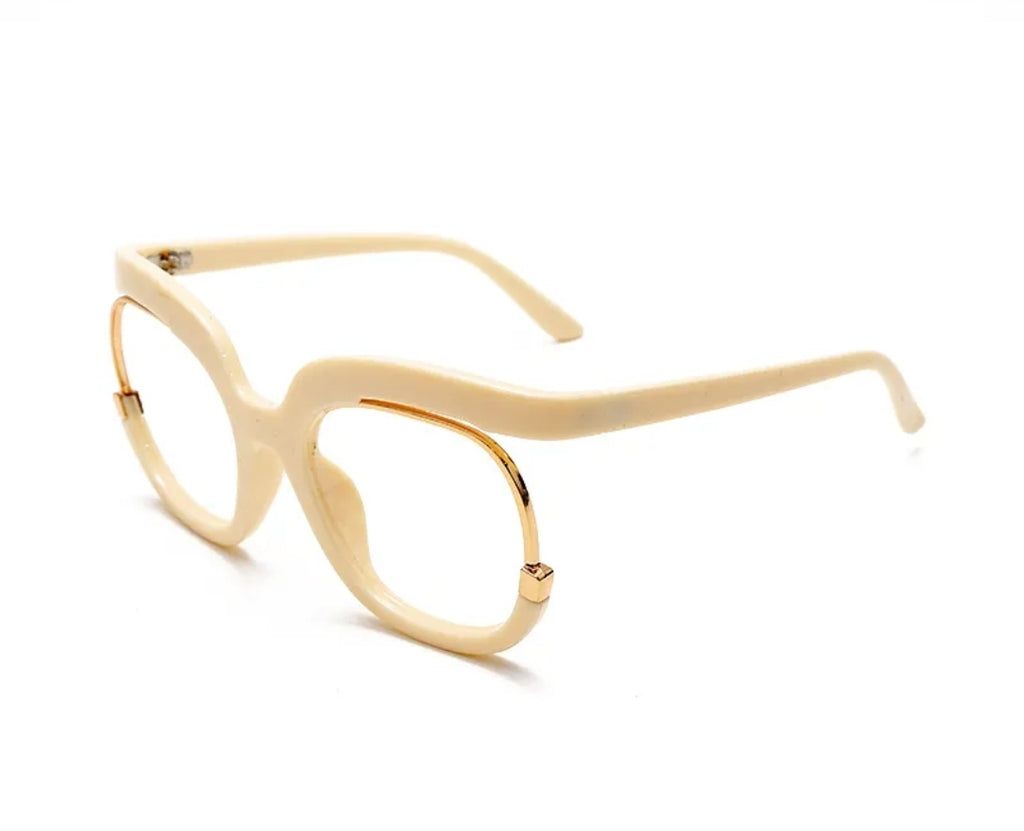 Oversized Semi-Rim Stylish Round Miranda Eyeglasses for Women - Zuna Brand Eyewear