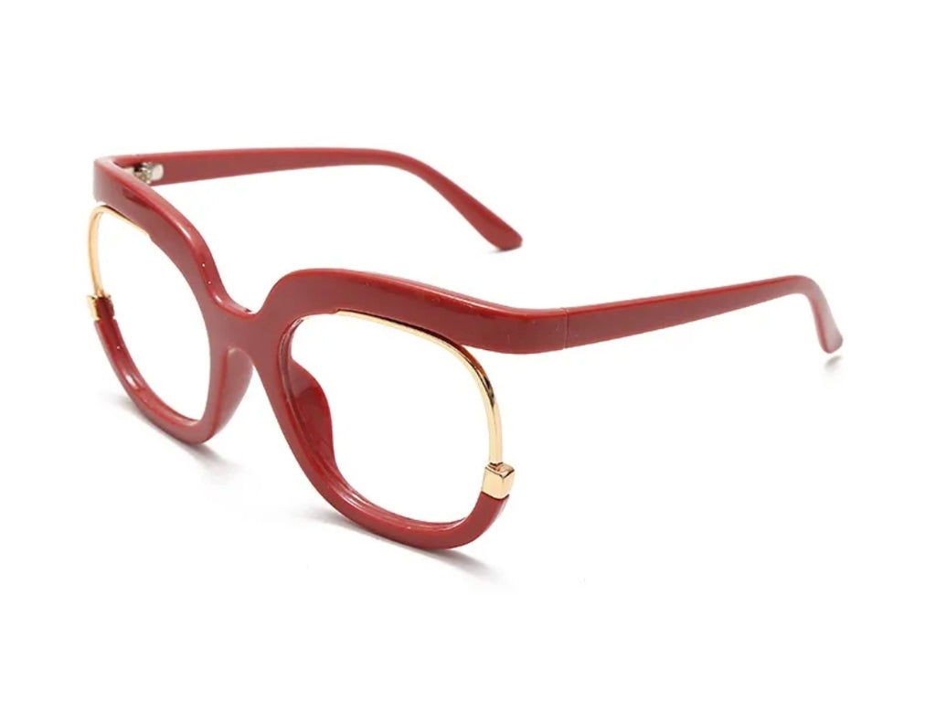 Oversized Semi-Rim Stylish Round Miranda Eyeglasses for Women - Zuna Brand Eyewear