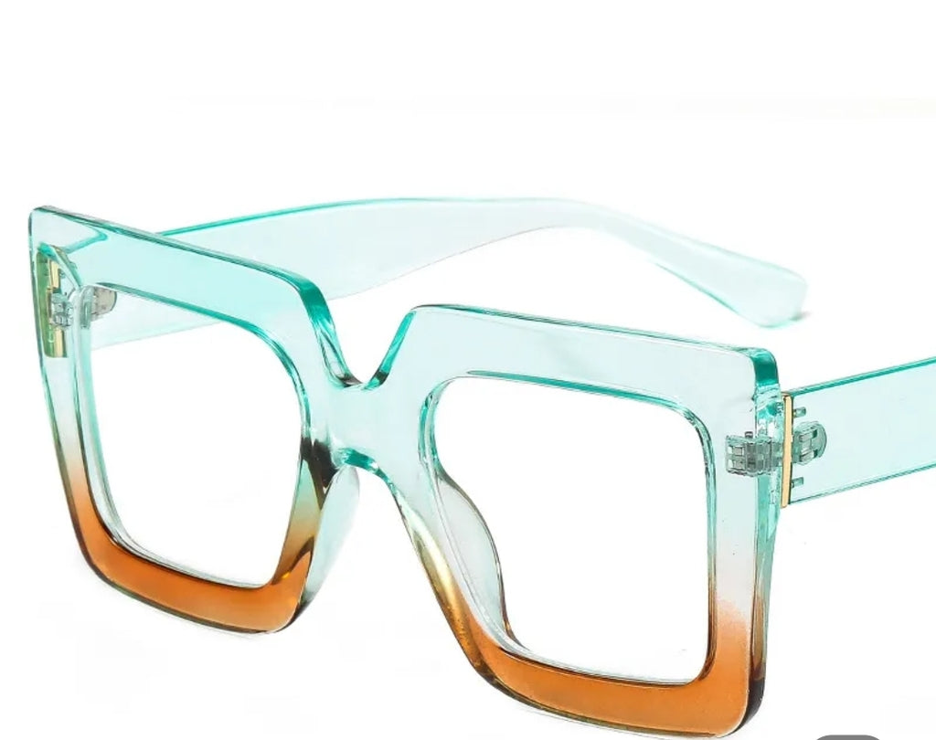 Stylish Thick Oversized Square Tawny Eyeglasses for Women - Zuna Brand Eyewear