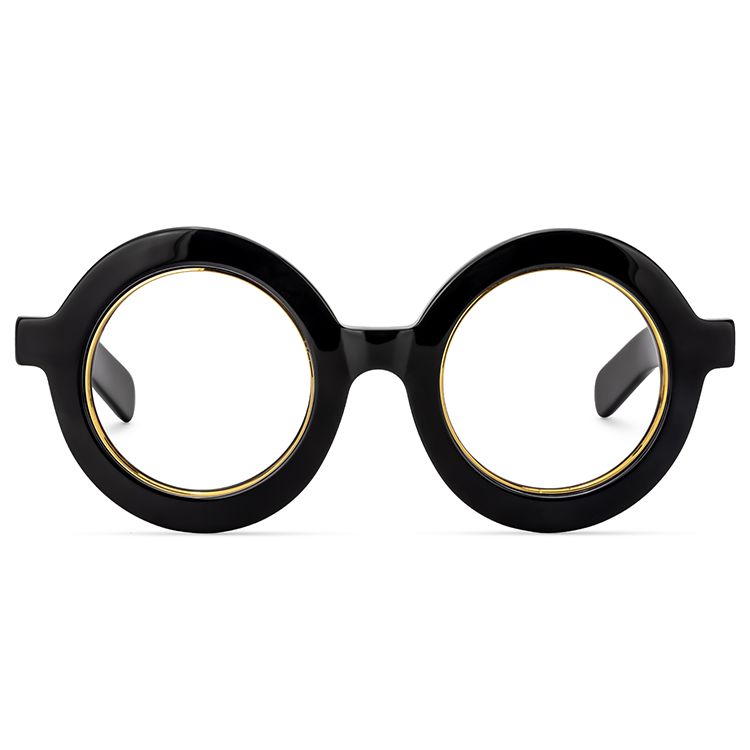Skylar Retro Thick Round Blue Light Blocking Glasses for Women Men - Zuna Brand Eyewear