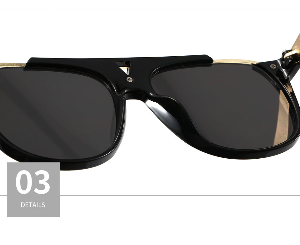 Bee Aviators Rimless Pilot Style Sun Glasses Shades Men's Polarized Driving Sunglasses, Denim / One Size