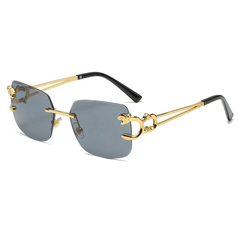 Small Square Rimless Luxury Vintage Jermaine Sunglasses - Zuna Brand Eyewear