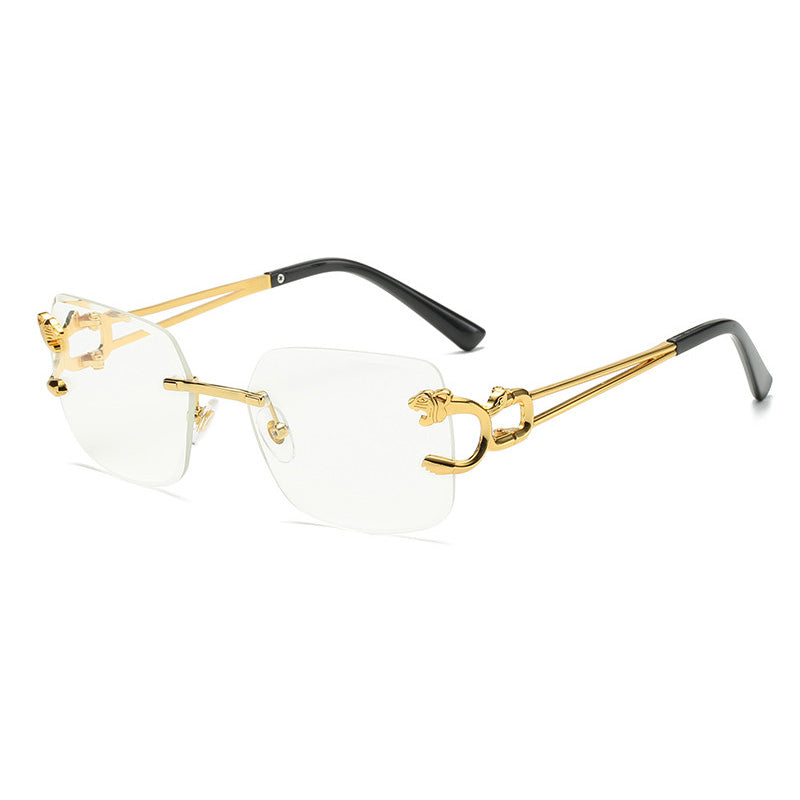 Small Square Rimless Luxury Vintage Jermaine Sunglasses - Zuna Brand Eyewear