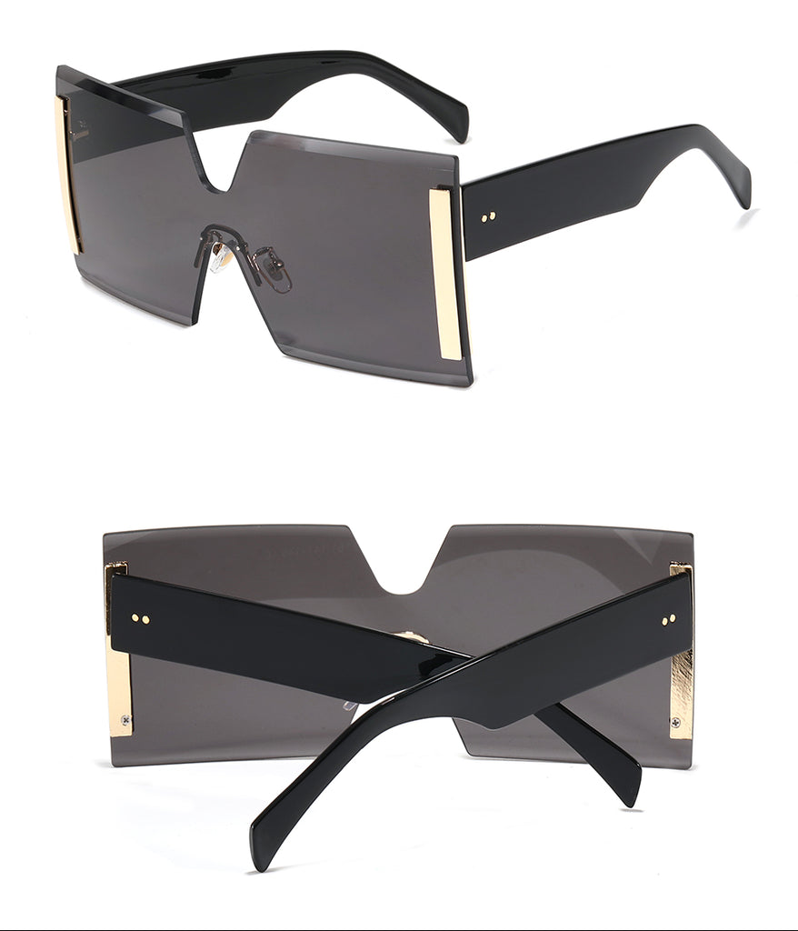 Women's Trendy Square Rimless Sunglasses